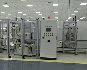 汽車行業(yè)氦檢漏設(shè)備-壓縮機（配生產(chǎn)線機械手）